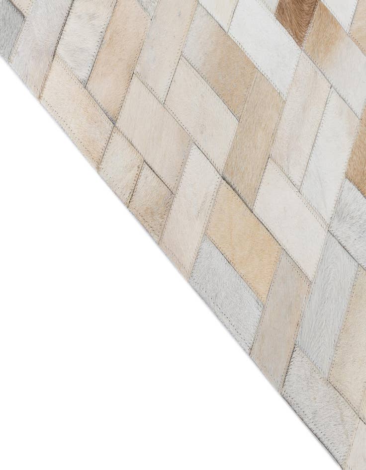 Detail image of  8' 1 x 10' Cowhide Leather Rug