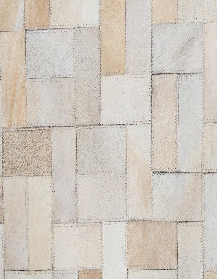 Detail image of  8' 1 x 10' Cowhide Leather Rug