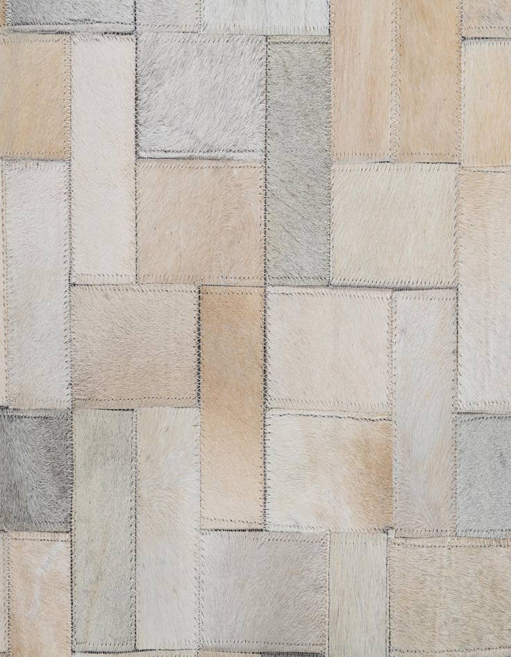 Detail image of  8' 1 x 10' Cowhide Leather Rug