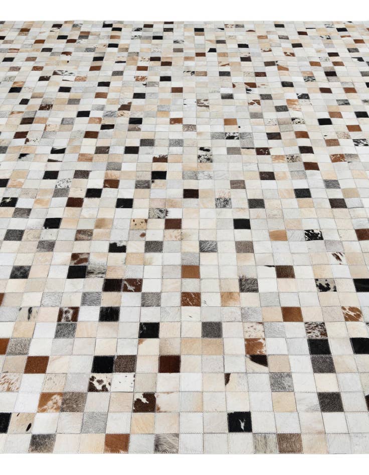 Detail image of  8' 1 x 10' Cowhide Leather Rug