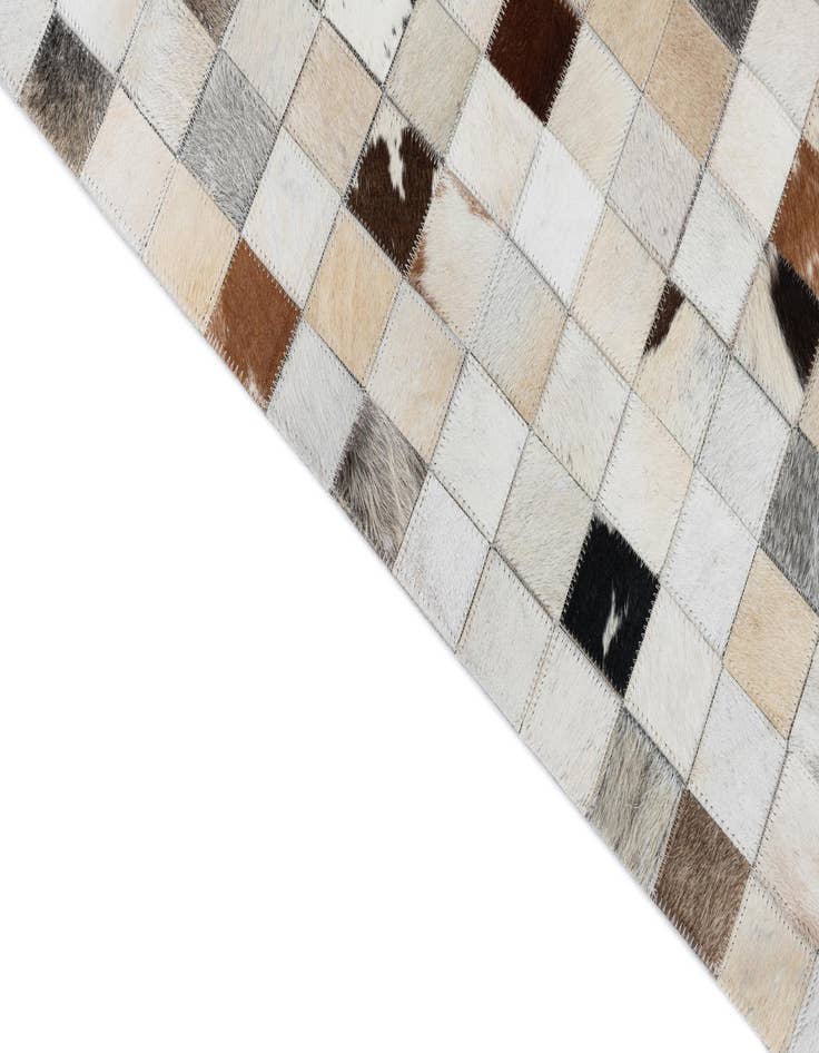 Detail image of  8' 1 x 10' Cowhide Leather Rug