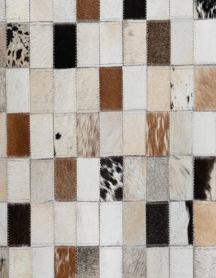 Detail image of  8' 1 x 10' Cowhide Leather Rug