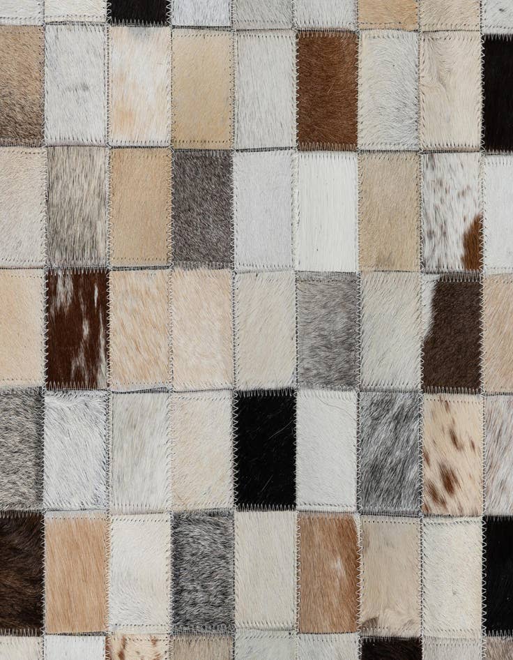 Detail image of  8' 1 x 10' Cowhide Leather Rug