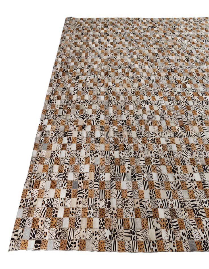 Detail image of  8' x 9' 10 Cowhide Leather Rug