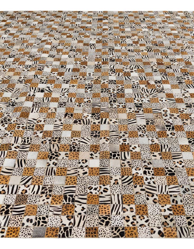 Detail image of  8' x 9' 10 Cowhide Leather Rug