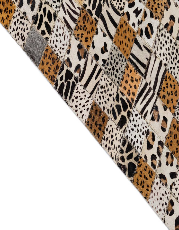 Detail image of  8' x 9' 10 Cowhide Leather Rug