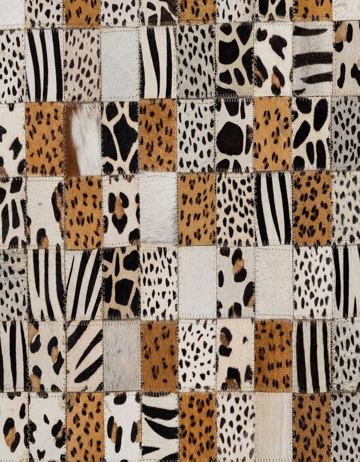 Detail image of  8' x 9' 10 Cowhide Leather Rug