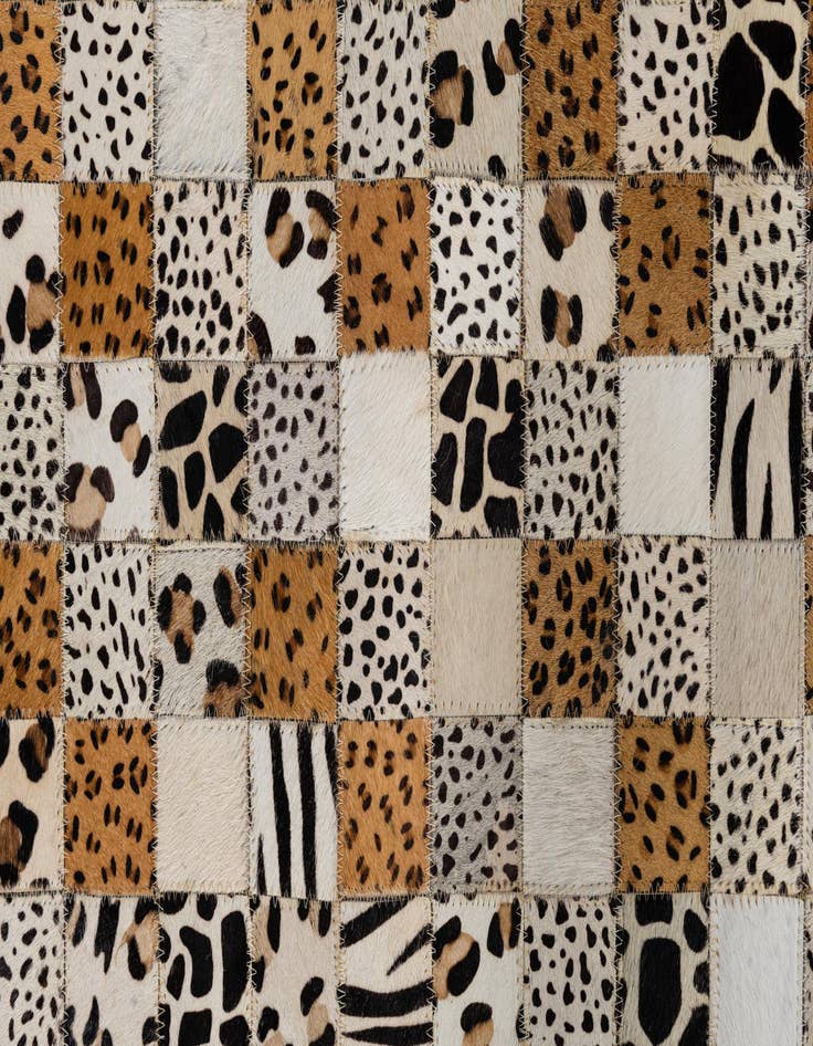 Detail image of  8' x 9' 10 Cowhide Leather Rug