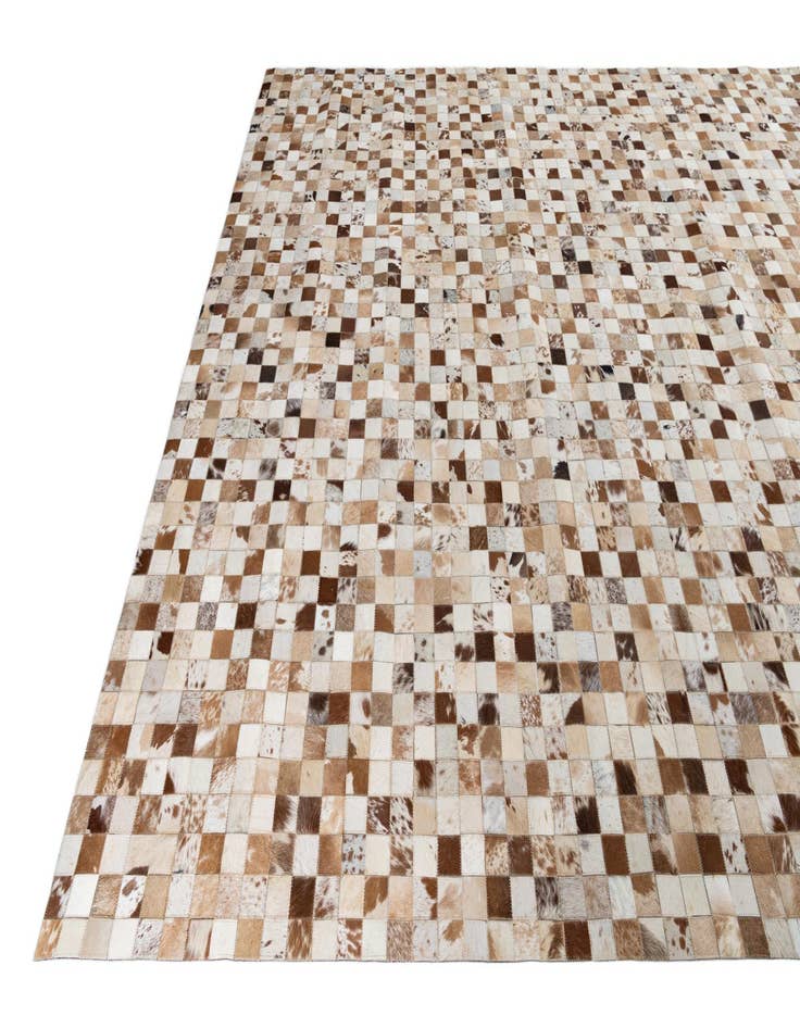 Detail image of  8' 1 x 10' Cowhide Leather Rug