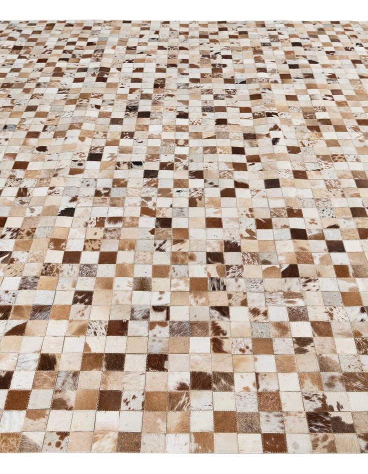 Detail image of  8' 1 x 10' Cowhide Leather Rug