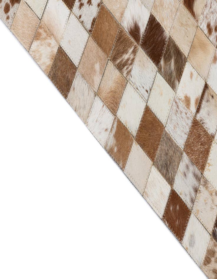 Detail image of  8' 1 x 10' Cowhide Leather Rug
