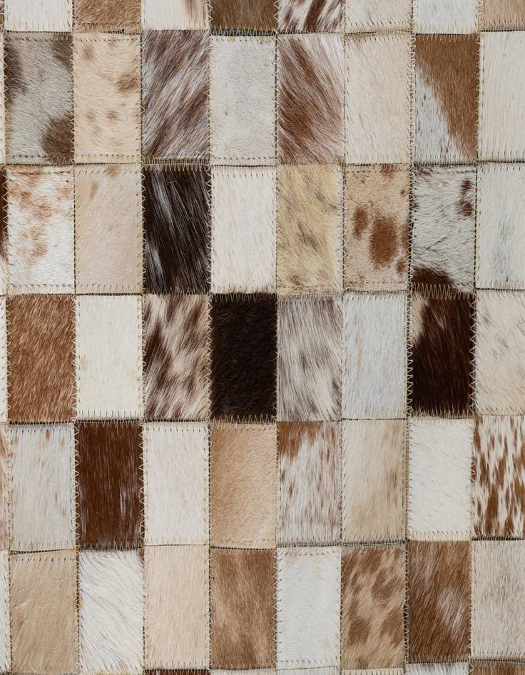 Detail image of  8' 1 x 10' Cowhide Leather Rug