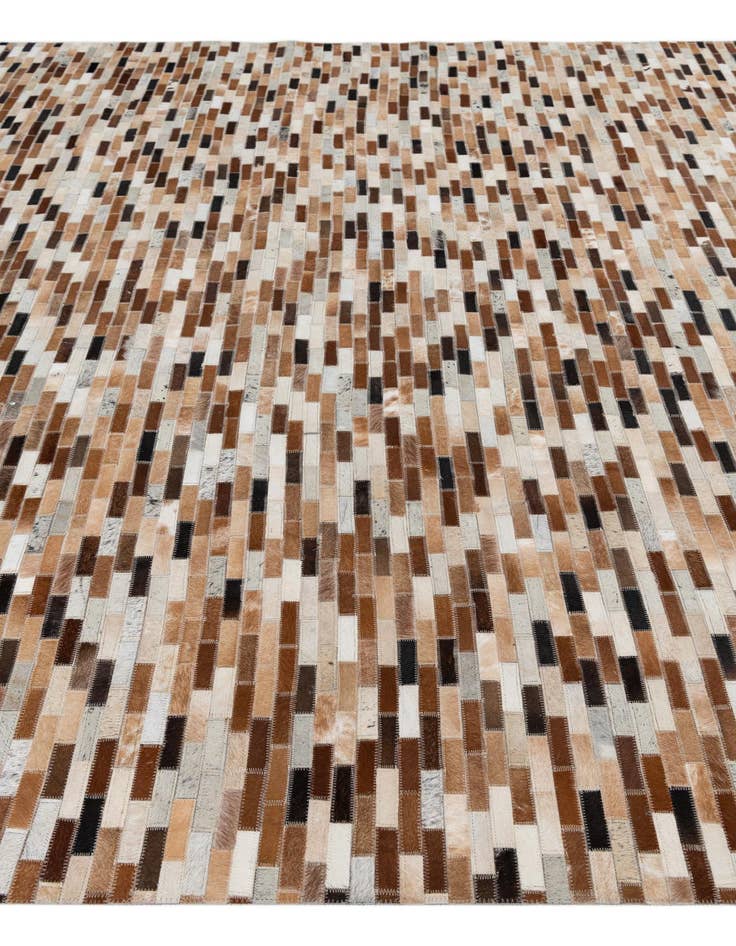 Detail image of  8' x 9' 8 Cowhide Leather Rug