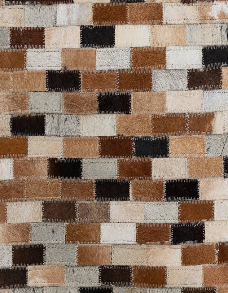 Detail image of  8' x 9' 8 Cowhide Leather Rug