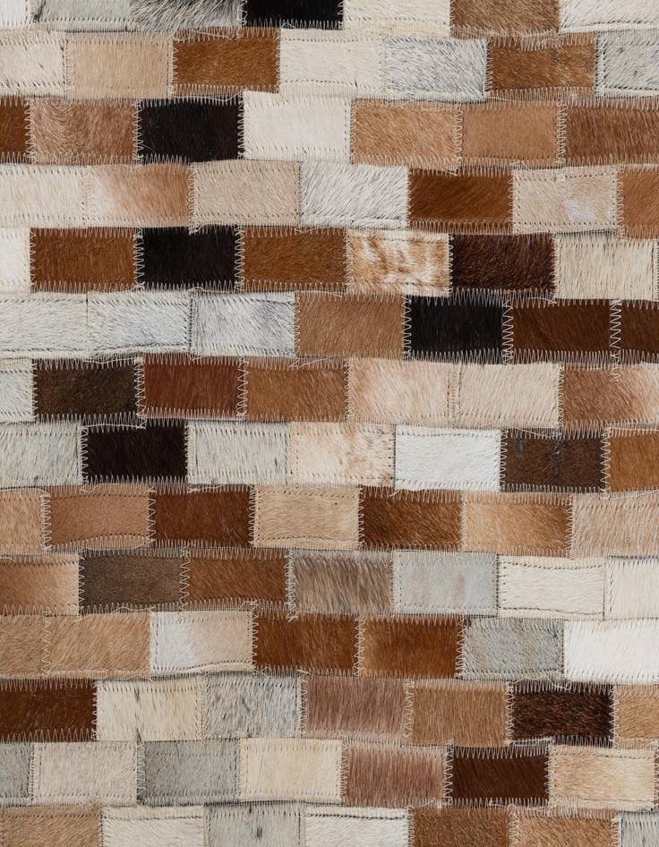 Detail image of  8' x 9' 8 Cowhide Leather Rug