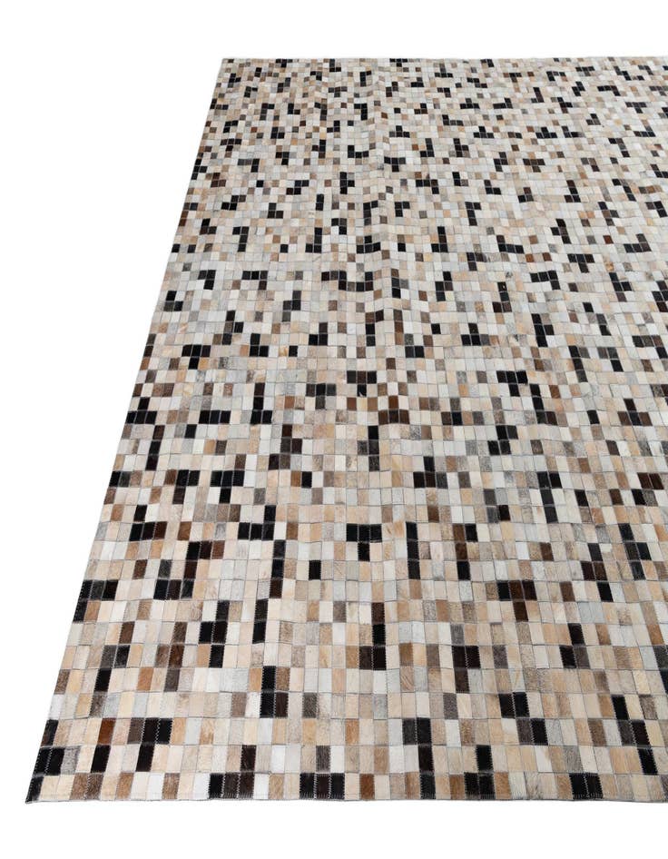 Detail image of  8' 1 x 9' 10 Cowhide Leather Rug