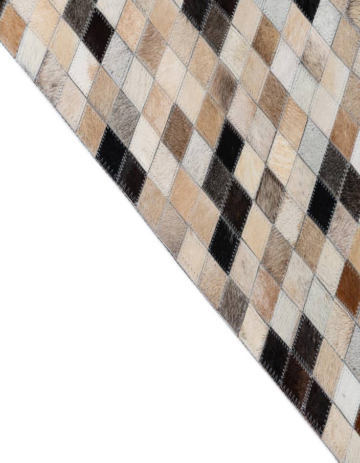 Detail image of  8' 1 x 9' 10 Cowhide Leather Rug