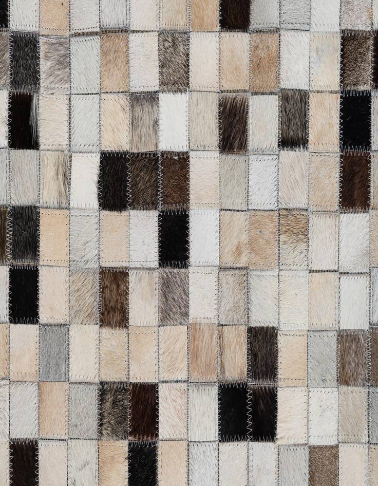 Detail image of  8' 1 x 9' 10 Cowhide Leather Rug