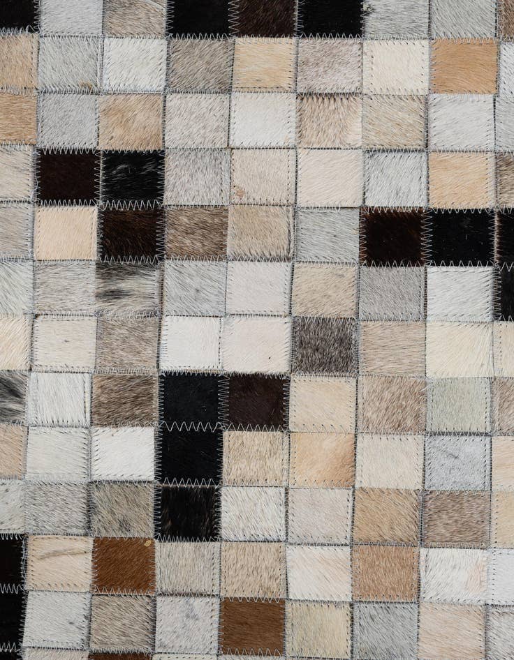 Detail image of  8' 1 x 9' 10 Cowhide Leather Rug