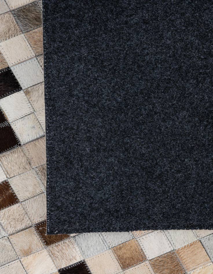 Detail image of  8' 1 x 9' 10 Cowhide Leather Rug