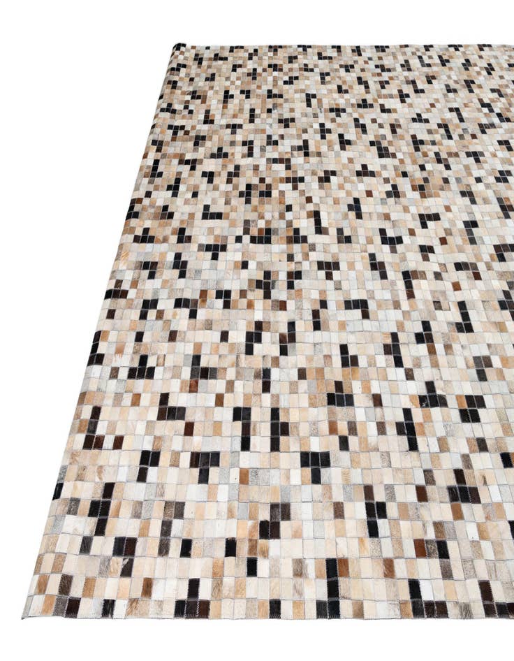 Detail image of  8' 1 x 9' 10 Cowhide Leather Rug