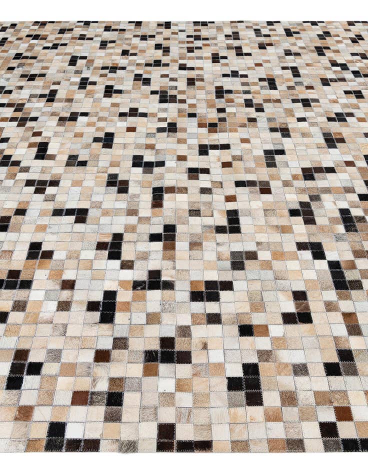 Detail image of  8' 1 x 9' 10 Cowhide Leather Rug