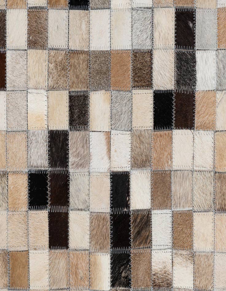 Detail image of  8' 1 x 9' 10 Cowhide Leather Rug