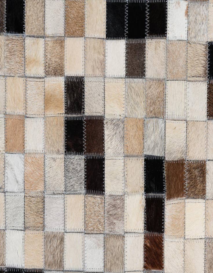 Detail image of  8' 1 x 9' 10 Cowhide Leather Rug