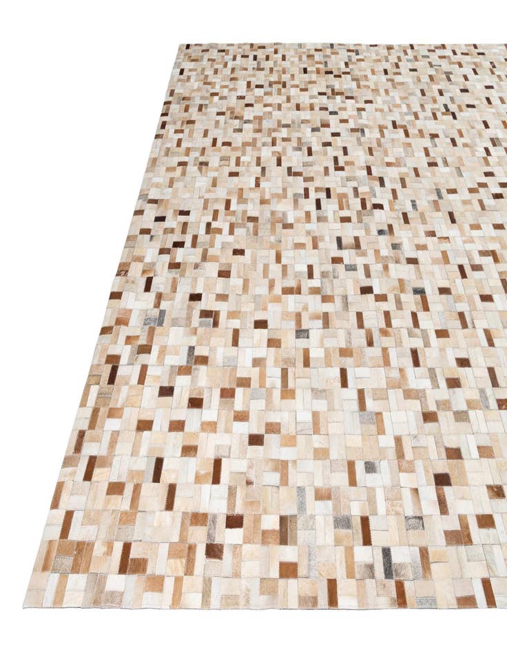 Detail image of  8' 2 x 9' 9 Cowhide Leather Rug