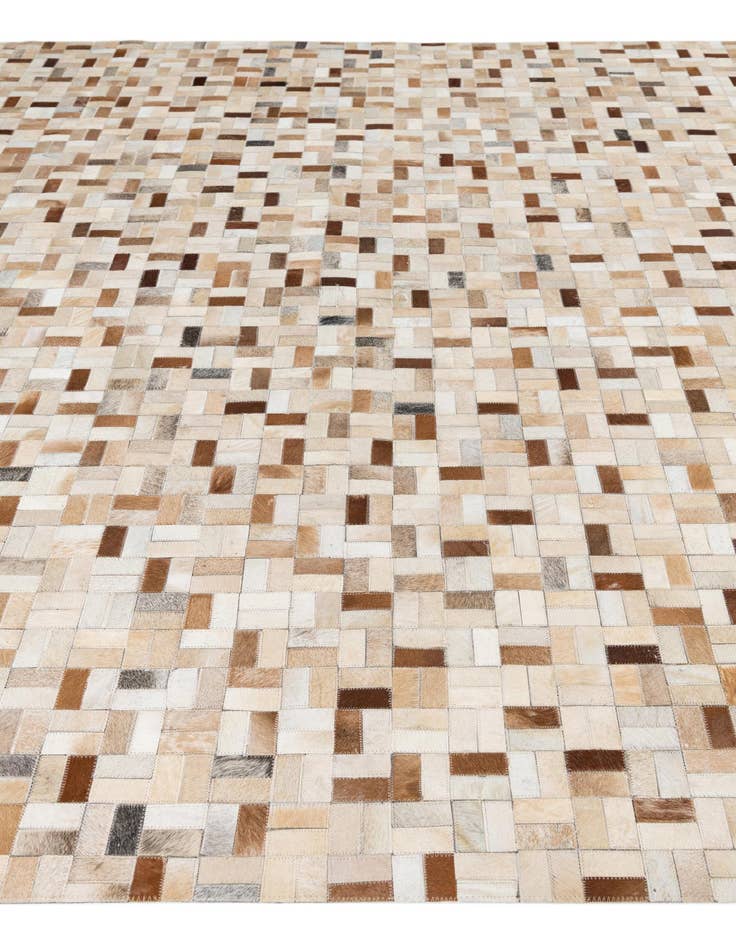 Detail image of  8' 2 x 9' 9 Cowhide Leather Rug