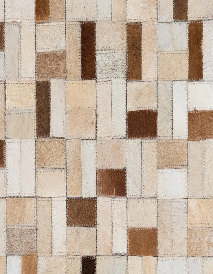 Detail image of  8' 2 x 9' 9 Cowhide Leather Rug