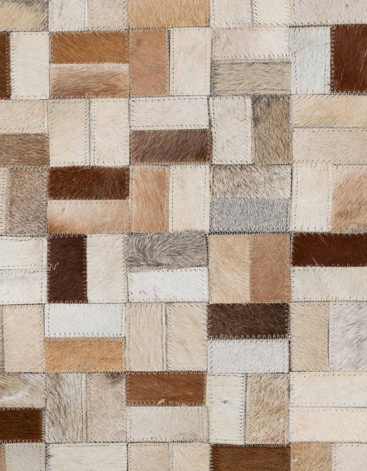 Detail image of  8' 2 x 9' 9 Cowhide Leather Rug