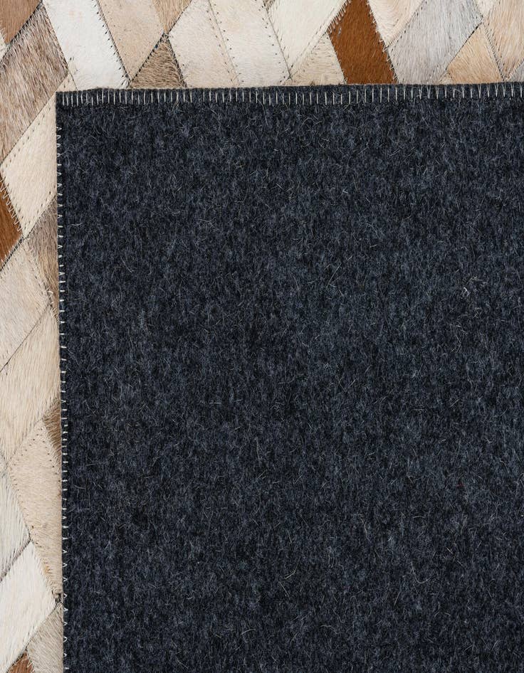 Detail image of  8' 2 x 9' 9 Cowhide Leather Rug