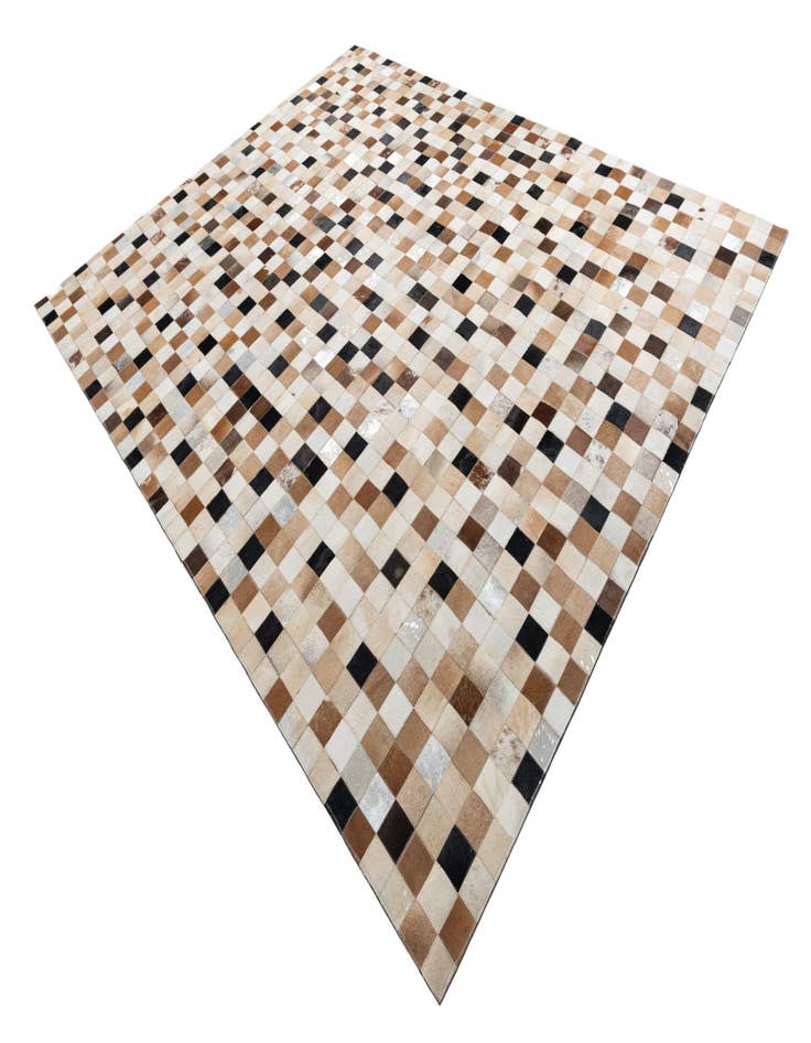 Detail image of  8' x 9' 10 Cowhide Leather Rug