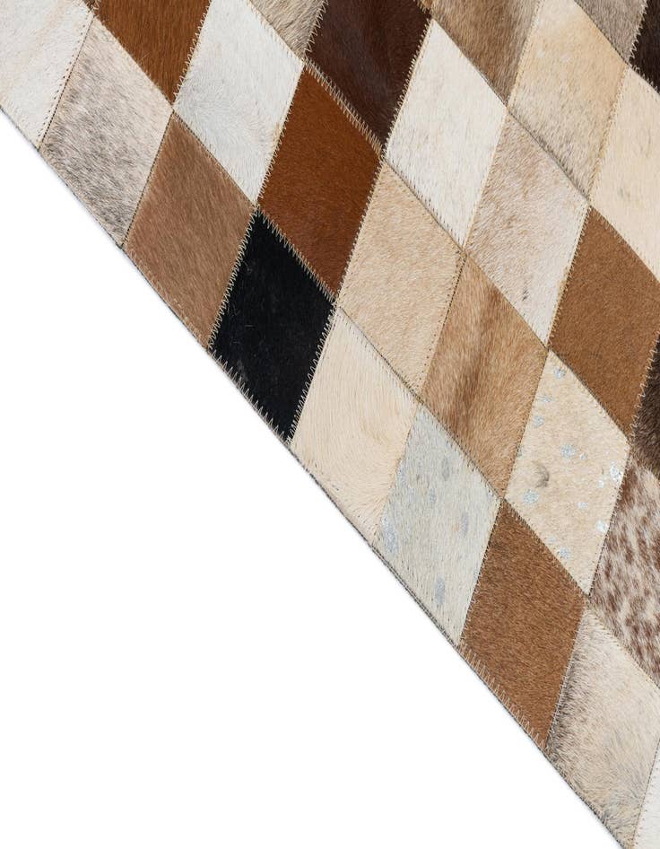 Detail image of  8' x 9' 10 Cowhide Leather Rug