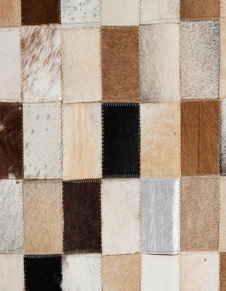 Detail image of  8' x 9' 10 Cowhide Leather Rug