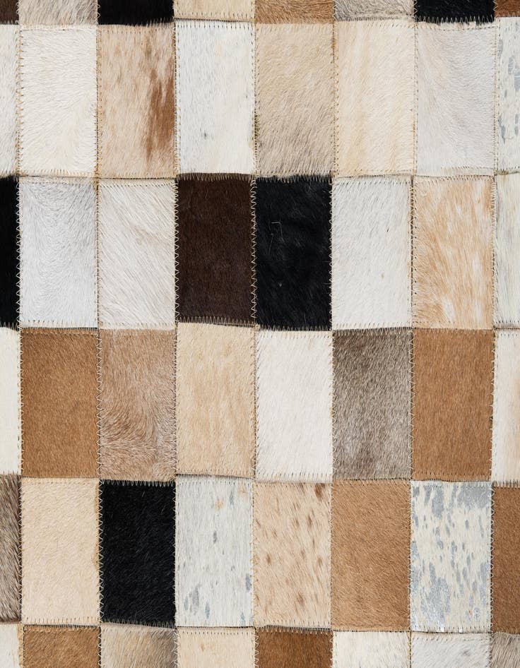 Detail image of  8' x 9' 10 Cowhide Leather Rug