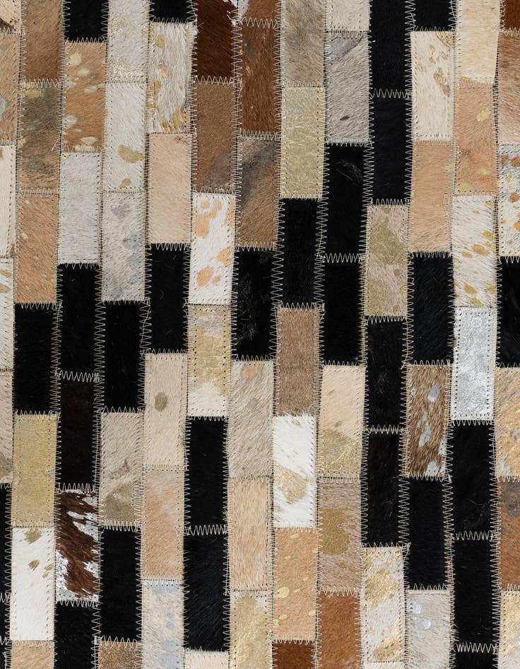Detail image of  8' 1 x 9' 10 Cowhide Leather Rug