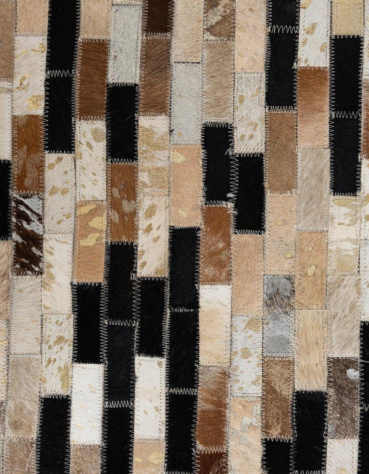 Detail image of  8' 1 x 9' 10 Cowhide Leather Rug