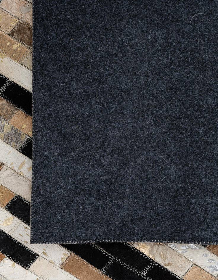 Detail image of  8' 1 x 9' 10 Cowhide Leather Rug