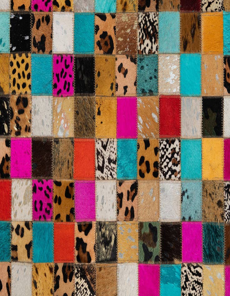 Detail image of  8' x 9' 10 Cowhide Leather Rug