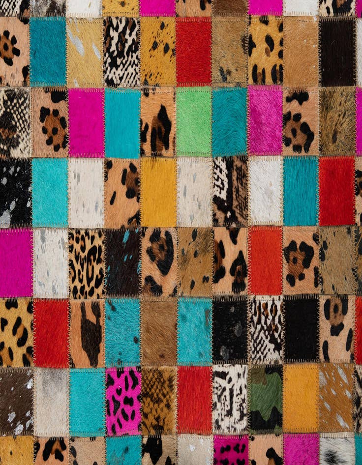 Detail image of  8' x 9' 10 Cowhide Leather Rug