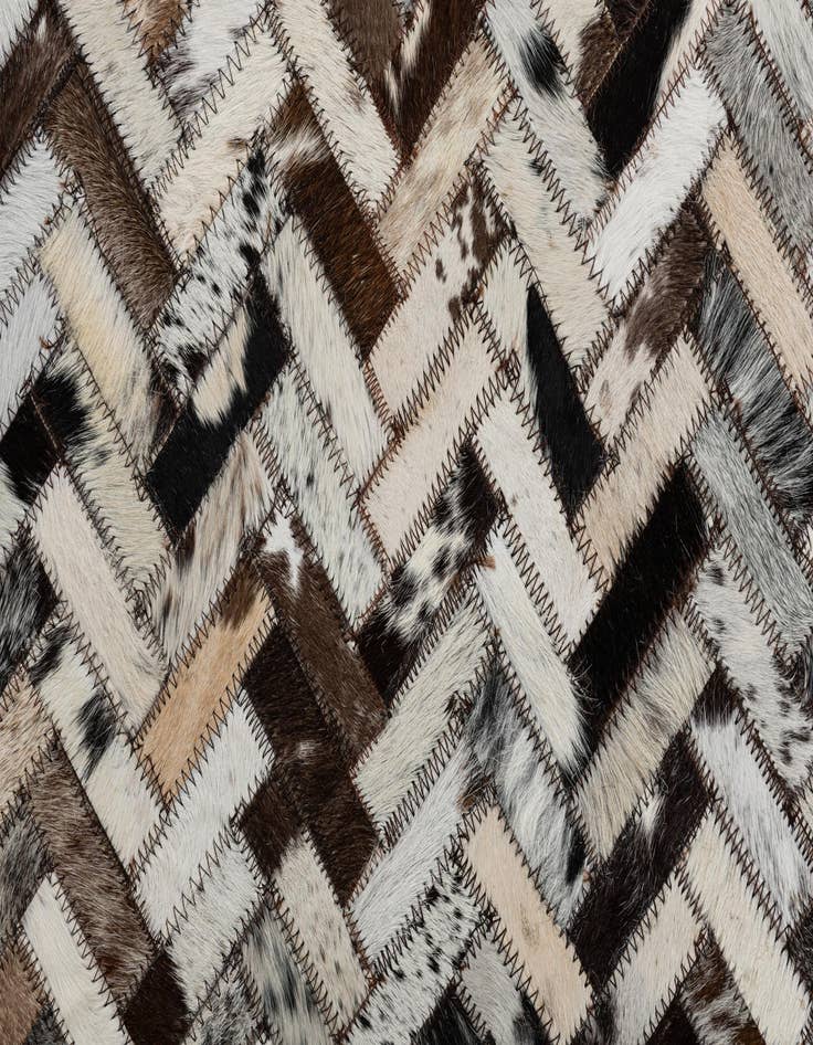 Detail image of  8' 1 x 9' 10 Cowhide Leather Rug
