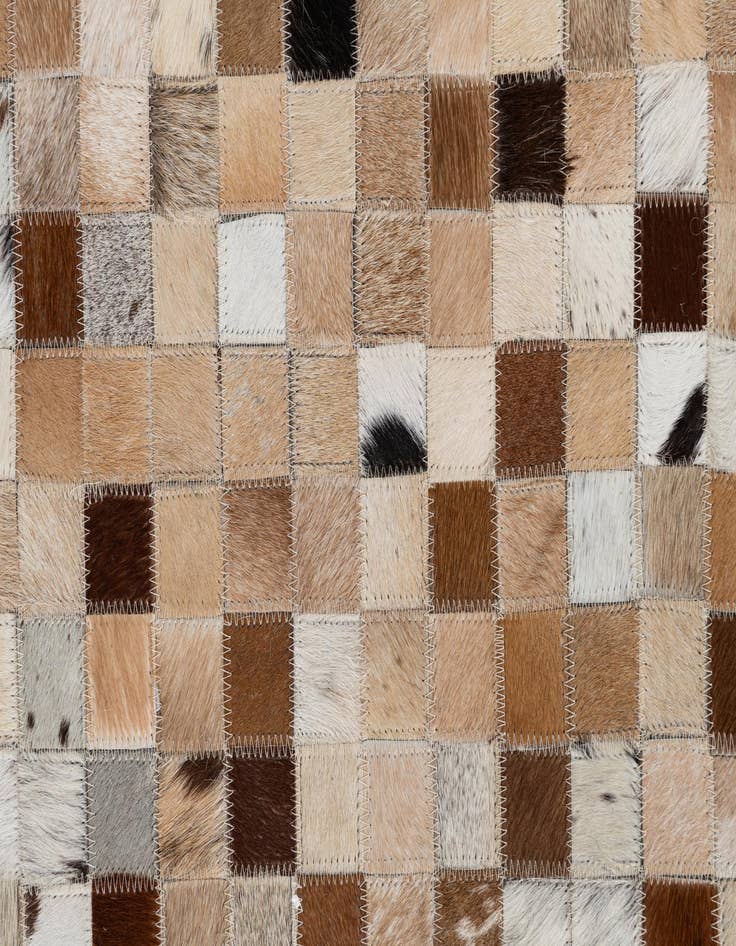 Detail image of  8' 1 x 10' Cowhide Leather Rug