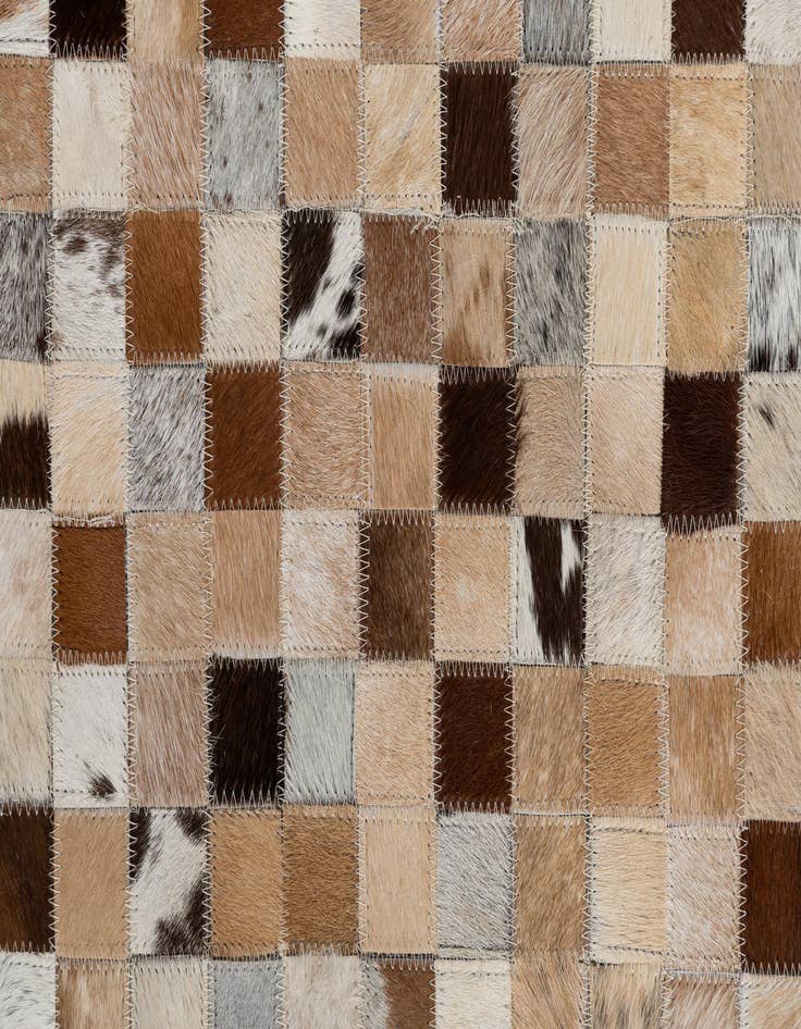 Detail image of  8' 1 x 10' Cowhide Leather Rug