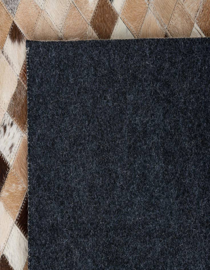 Detail image of  8' 1 x 10' Cowhide Leather Rug