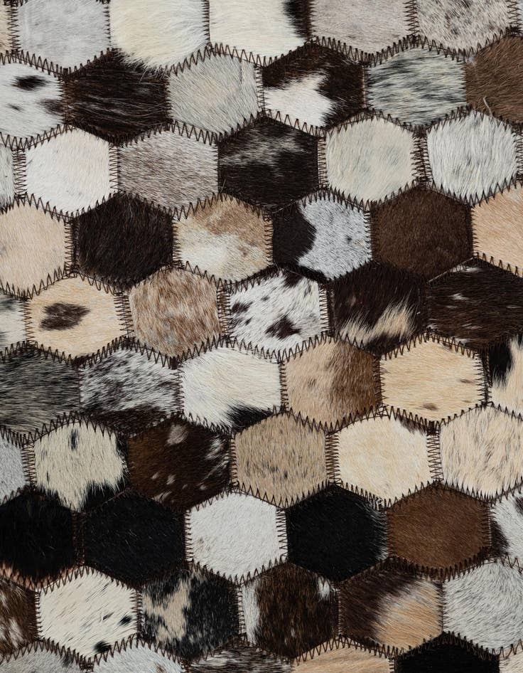 Detail image of  2' x 3' 1 Cowhide Leather Rug