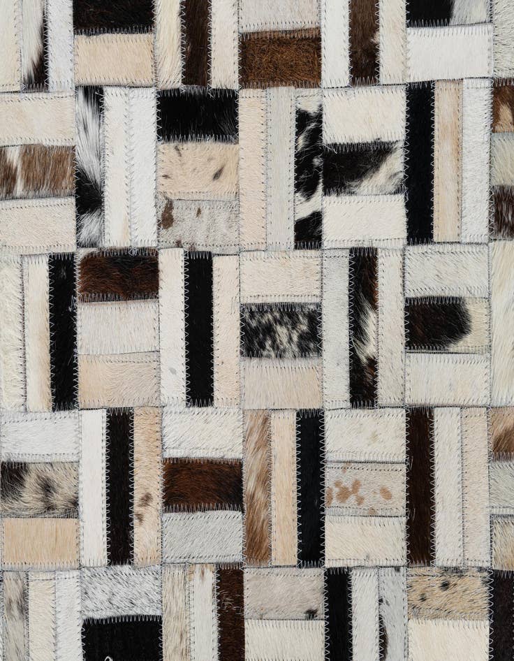 Detail image of  5' 2 x 8' Cowhide Leather Rug