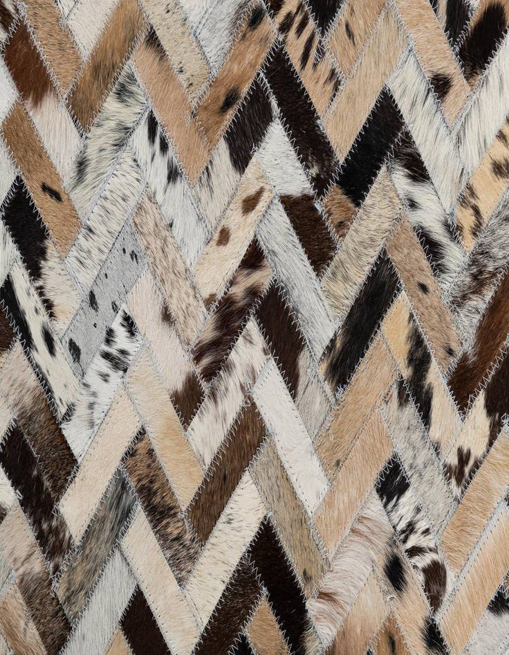Detail image of  5' x 7' 8 Cowhide Leather Rug