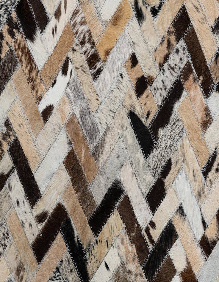 Detail image of  5' x 7' 8 Cowhide Leather Rug